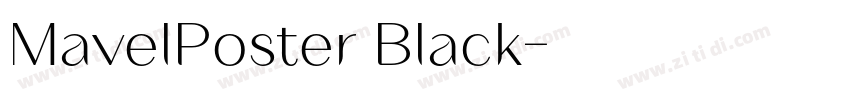 MavelPoster Black字体转换